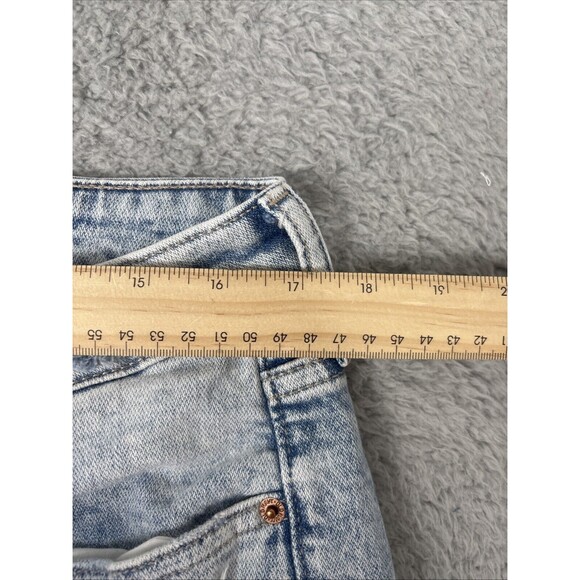 Old Navy High Rise O.G. Straight Secret Smooth Side Slits Jeans SZ 14 Distressed - Picture 4 of 11